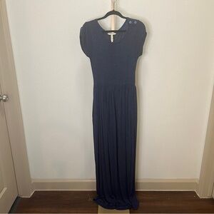 Matilda Jane Dress Viscose jersey blend extra long length Navy Small